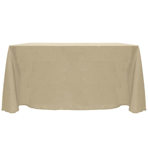 Ultimate Textile (2 Pack) Reversible Shantung Satin - Majestic 90 x 156-Inch Rectangular Tablecloth - for Weddings, Home Parties and Special Event use, Tan Beige