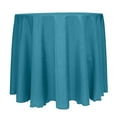thumbnail image 1 of Ultimate Textile (2 Pack) Reversible Shantung Satin - Majestic 96-Inch Round Tablecloth - for Weddings, Home Parties and Special Event use, Turquoise Blue, 1 of 4