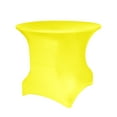 thumbnail image 1 of Ultimate Textile (2 Pack) Round Fitted Stretch Spandex Table Cover - for 60 and 72-Inch Round Tables, Lemon Yellow, 1 of 2