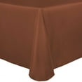 thumbnail image 1 of Ultimate Textile (2 Pack) Satin 52 x 70-Inch Oval Tablecloth - for Home Dining Tables, Copper Brown, 1 of 4