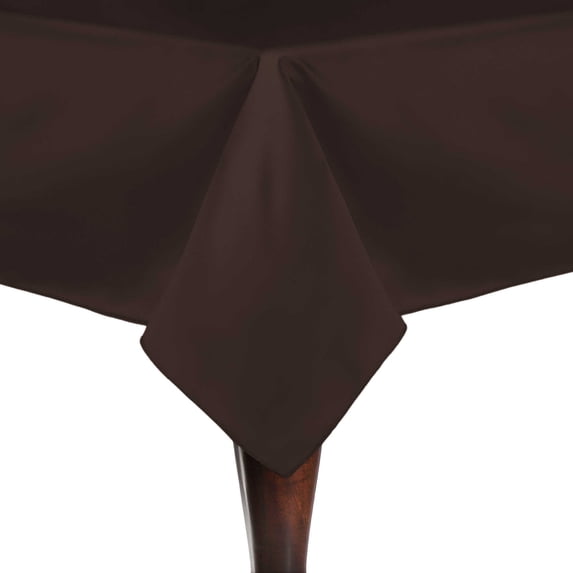 Ultimate Textile (2 Pack) Satin 54 x 96-Inch Rectangular Tablecloth - for Wedding, Special Event or Banquet use, Espresso Brown