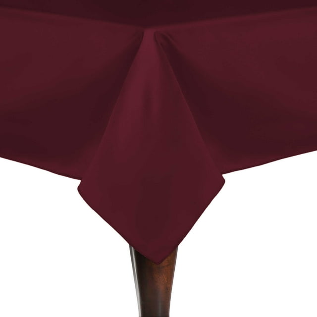 Ultimate Textile (2 Pack) Satin 72 x 120-Inch Rectangular Tablecloth - for Wedding, Special Event or Banquet use, Magenta Red