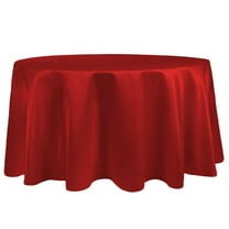 Ultimate Textile (2 Pack) Satin 90-Inch Round Tablecloth - for Wedding, Special Event or Banquet use, Red