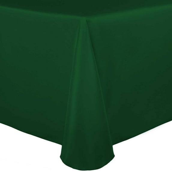 Ultimate Textile (2 Pack) Satin 90 x 156-Inch Rectangular Tablecloth - for Wedding, Special Event or Banquet use, Emerald Green