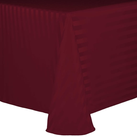 Ultimate Textile (2 Pack) Satin-Stripe 108 x 108-Inch Square Tablecloth - for Wedding and Catering, Hotel or Home Dining use, Brick Rust Red