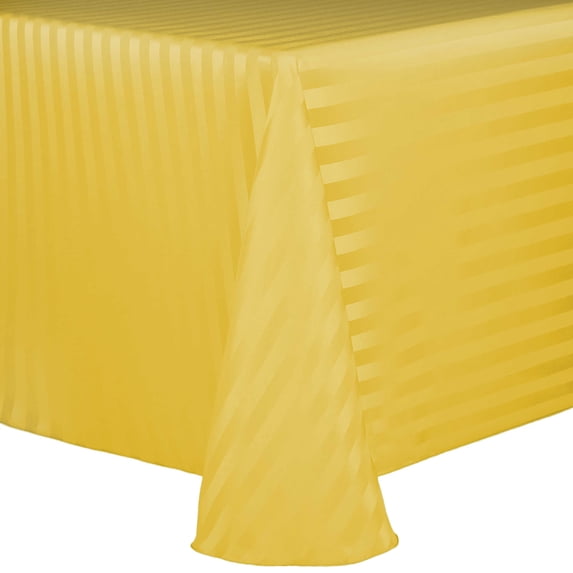 Ultimate Textile (2 Pack) Satin-Stripe 108 x 108-Inch Square Tablecloth - for Wedding and Catering, Hotel or Home Dining use, Goldenrod Yellow