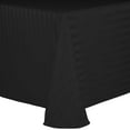 thumbnail image 1 of Ultimate Textile (2 Pack) Satin-Stripe 108 x 132-Inch Rectangular Tablecloth - for Wedding and Catering, Hotel or Home Dining use, Black, 1 of 3