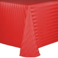thumbnail image 1 of Ultimate Textile (2 Pack) Satin-Stripe 108 x 132-Inch Rectangular Tablecloth - for Wedding and Catering, Hotel or Home Dining use, Red, 1 of 3
