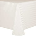 thumbnail image 1 of Ultimate Textile (2 Pack) Satin-Stripe 108 x 156-Inch Rectangular Tablecloth - for Wedding and Catering, Hotel or Home Dining use, Ivory Cream, 1 of 3