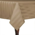 thumbnail image 1 of Ultimate Textile (2 Pack) Satin-Stripe 52 x 70-Inch Rectangular Tablecloth - for Wedding and Catering, Hotel or Home Dining use, Toast Dark Brown, 1 of 3