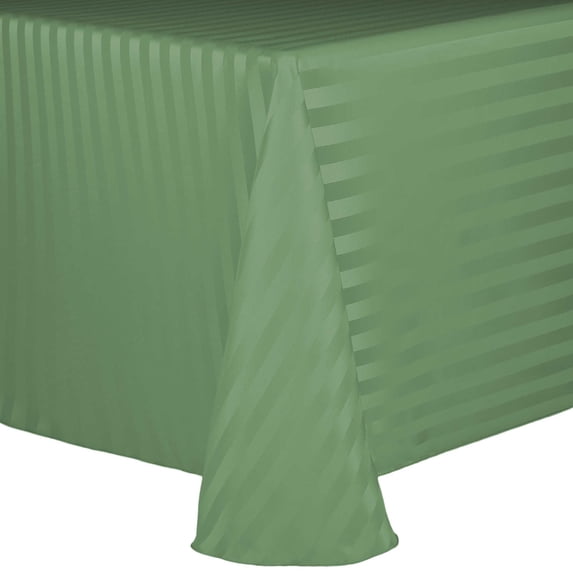 Ultimate Textile (2 Pack) Satin-Stripe 90 x 156-Inch Rectangular Tablecloth - for Wedding and Catering, Hotel or Home Dining use, Sage Light Green