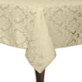 thumbnail image 1 of Ultimate Textile (2 Pack) Saxony 70 x 144-Inch Rectangular Damask Tablecloth - Jacquard Weave Emblem Crest Design, Cafe, 1 of 3