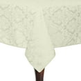 thumbnail image 1 of Ultimate Textile (2 Pack) Saxony 84 x 84-Inch Square Damask Tablecloth - Jacquard Weave Emblem Crest Design, Ivory Cream, 1 of 3