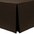 thumbnail image 1 of Ultimate Textile (2 Pack) Shantung - Majestic 4 ft. Fitted Tablecloth - for 24 x 48-Inch Banquet and Folding Rectangular Tables 36" High, Espresso Dark Brown, 1 of 3