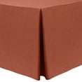thumbnail image 1 of Ultimate Textile (2 Pack) Shantung - Majestic 4 ft. Fitted Tablecloth - for 30 x 48-Inch Banquet and Folding Rectangular Tables 36" High, Burnt Orange, 1 of 3