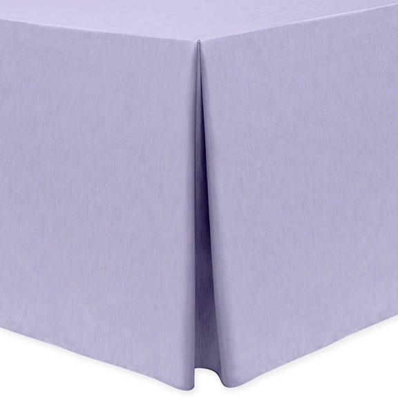 Ultimate Textile (2 Pack) Shantung - Majestic 6 ft. Fitted Tablecloth - for 30 x 72-Inch Banquet and Folding Rectangular Tables - 42"H, Lilac Light Purple