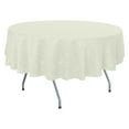 thumbnail image 1 of Ultimate Textile (2 Pack) Somerset 84-Inch Round Damask Tablecloth - Jacquard Weave Scroll Design, Ivory Cream, 1 of 3