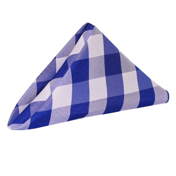 Ultimate Textile 20 x 20-Inch Polyester Checkered Cloth Dinner Napkins