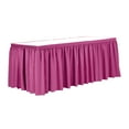 thumbnail image 1 of Ultimate Textile 21 ft. Shirred Pleat Polyester Table Skirt - 36" Counter Serving Height, Hot Pink, 1 of 4