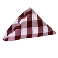 thumbnail image 1 of Ultimate Textile (3 Dozen) 17 x 17-Inch Polyester Checkered Cloth Napkins - for Picnic, Outdoor or Indoor Party use, Burgundy and White, 1 of 3