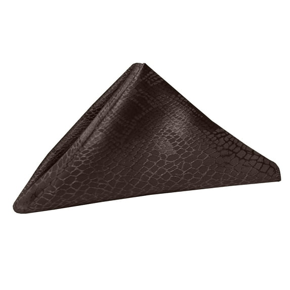 Ultimate Textile (3 Dozen) Damask Kenya 20 x 20-Inch Cloth Dinner Napkins - Home Dining Collection - Snakeskin Jacquard Design, Chocolate Brown
