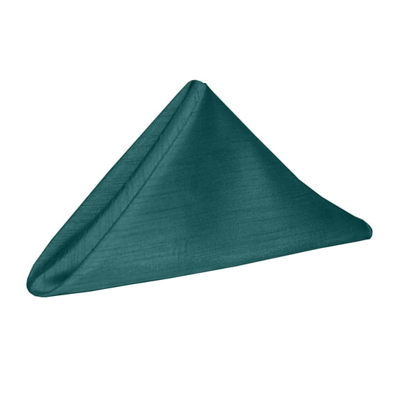 Ultimate Textile (3 Dozen) Reversible Shantung Satin - Majestic 17 x 17-Inch Cloth Napkins - for Weddings, Home Parties and Special Event use, Turquoise Blue