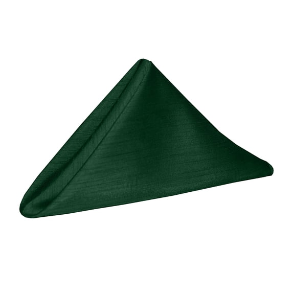 Ultimate Textile (3 Dozen) Reversible Shantung Satin - Majestic 20 x 20-Inch Cloth Dinner Napkins - for Weddings, Home Parties and Special Event use, Hunter Green