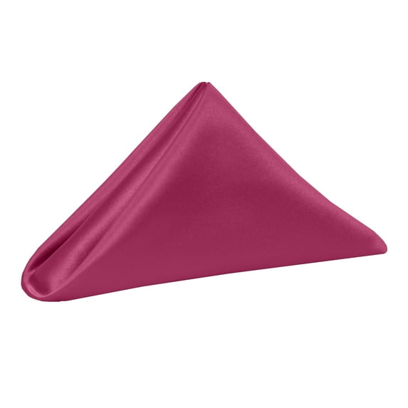 Ultimate Textile (3 Dozen) Satin 17 x 17-Inch Napkins - for Wedding, Special Event or Banquet use, Cerise Pink