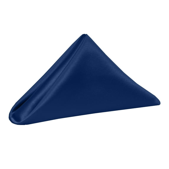Ultimate Textile (3 Dozen) Satin 17 x 17-Inch Napkins - for Wedding, Special Event or Banquet use, Regal Blue