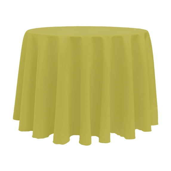 Ultimate Textile (3 Pack) 102-Inch Round Polyester Linen Tablecloth - for Wedding, Restaurant or Banquet use, Acid Green