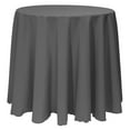 thumbnail image 1 of Ultimate Textile (3 Pack) 102-Inch Round Polyester Linen Tablecloth - for Wedding, Restaurant or Banquet use, Charcoal Grey, 1 of 4