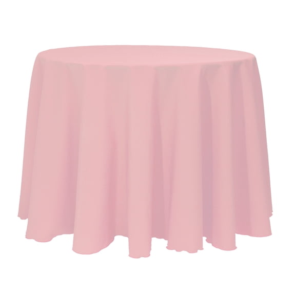 Ultimate Textile (3 Pack) 102-Inch Round Polyester Linen Tablecloth - for Wedding, Restaurant or Banquet use, Dusty Rose Pink