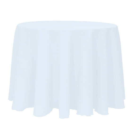 Ultimate Textile (3 Pack) 102-Inch Round Polyester Linen Tablecloth - for Wedding, Restaurant or Banquet use, Ice Blue