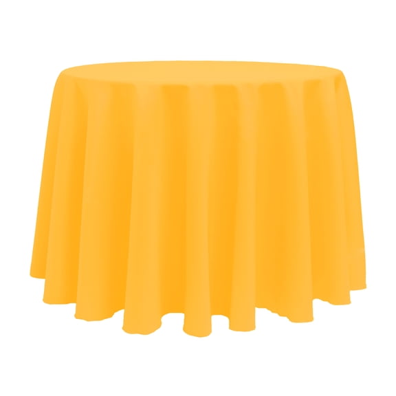Ultimate Textile (3 Pack) 102-Inch Round Polyester Linen Tablecloth - for Wedding, Restaurant or Banquet use, Neon Orange