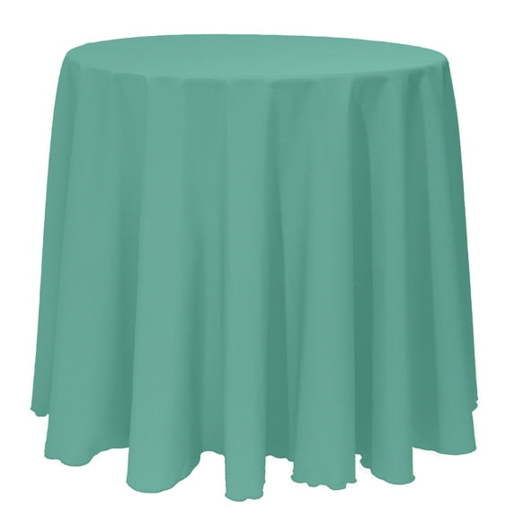 Ultimate Textile (3 Pack) 108-Inch Round Polyester Linen Tablecloth - for Wedding, Restaurant or Banquet use, Jade