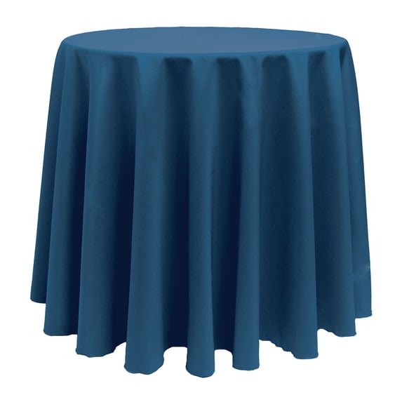Ultimate Textile (3 Pack) 108-Inch Round Polyester Linen Tablecloth - for Wedding, Restaurant or Banquet use, Lagoon Blue