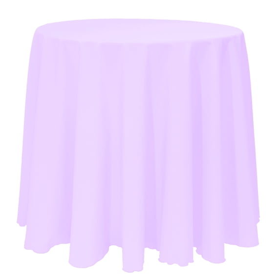 Ultimate Textile (3 Pack) 108-Inch Round Polyester Linen Tablecloth - for Wedding, Restaurant or Banquet use, Lilac Light Purple