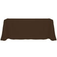 thumbnail image 1 of Ultimate Textile (3 Pack) 108 x 132-Inch Rectangular Polyester Linen Tablecloth with Rounded Corners - for Wedding, Restaurant or Banquet use, Chocolate Brown, 1 of 4