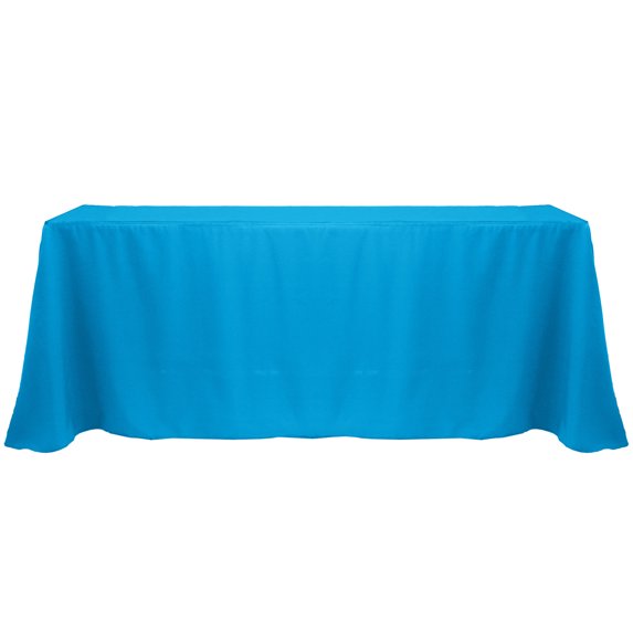 Ultimate Textile (3 Pack) 108 x 132-Inch Rectangular Polyester Linen Tablecloth with Rounded Corners - for Wedding, Restaurant or Banquet use, Cobalt Blue