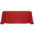 thumbnail image 1 of Ultimate Textile (3 Pack) 108 x 132-Inch Rectangular Polyester Linen Tablecloth with Rounded Corners - for Wedding, Restaurant or Banquet use, Holiday Red, 1 of 4