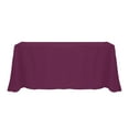 thumbnail image 1 of Ultimate Textile (3 Pack) 108 x 132-Inch Rectangular Polyester Linen Tablecloth with Rounded Corners - for Wedding, Restaurant or Banquet use, Magenta, 1 of 4