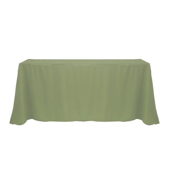 Ultimate Textile (3 Pack) 108 x 156-Inch Rectangular Polyester Linen Tablecloth with Rounded Corners - for Wedding, Restaurant or Banquet use, Army Green