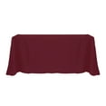 thumbnail image 1 of Ultimate Textile (3 Pack) 108 x 156-Inch Rectangular Polyester Linen Tablecloth with Rounded Corners - for Wedding, Restaurant or Banquet use, Ruby Red, 1 of 4