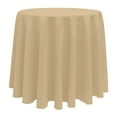 thumbnail image 1 of Ultimate Textile (3 Pack) 114-Inch Round Polyester Linen Tablecloth - for Wedding, Restaurant or Banquet use, Camel Light Brown, 1 of 4