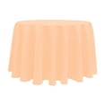 thumbnail image 1 of Ultimate Textile (3 Pack) 114-Inch Round Polyester Linen Tablecloth - for Wedding, Restaurant or Banquet use, Peach, 1 of 4