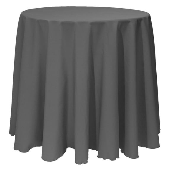 Ultimate Textile (3 Pack) 120-Inch Round Polyester Linen Tablecloth - for Wedding, Restaurant or Banquet use, Charcoal Grey