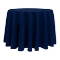 thumbnail image 1 of Ultimate Textile (3 Pack) 120-Inch Round Polyester Linen Tablecloth - for Wedding, Restaurant or Banquet use, Deep Royal Blue, 1 of 4