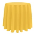 thumbnail image 1 of Ultimate Textile (3 Pack) 120-Inch Round Polyester Linen Tablecloth - for Wedding, Restaurant or Banquet use, Goldenrod, 1 of 4