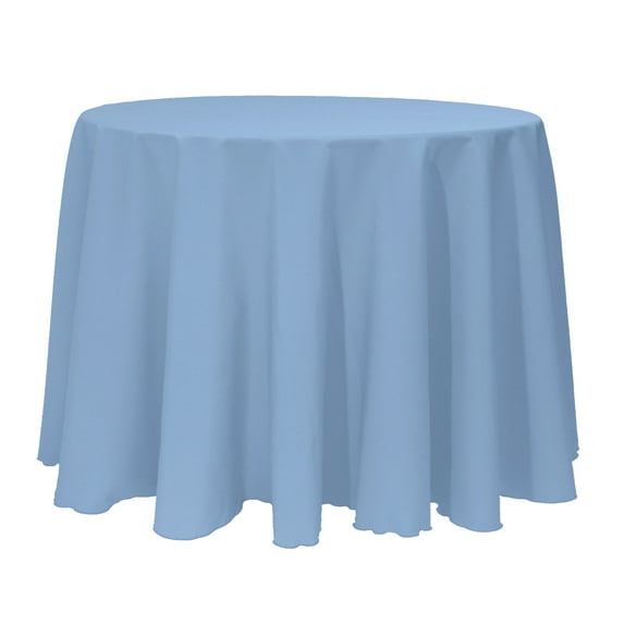 Ultimate Textile (3 Pack) 120-Inch Round Polyester Linen Tablecloth - for Wedding, Restaurant or Banquet use, Slate Blue