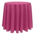 thumbnail image 1 of Ultimate Textile (3 Pack) 126-Inch Round Polyester Linen Tablecloth - for Wedding, Restaurant or Banquet use, Hot Pink, 1 of 4